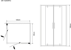 Grossman  Душевой уголок Forta GR-1280R – фотография-3